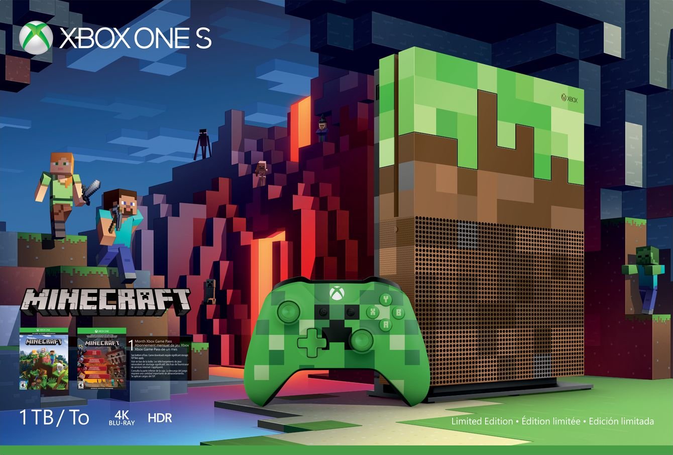 Xbox One S 1TB Minecraft リミテッドエディション