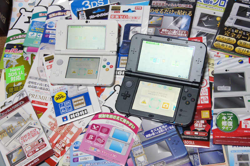 231円 爆買い！ New 3DS LL用すべる液晶画面フィルター 気泡吸収タイプ