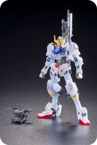 HGIBO 1/144 ASW-G-08 Gundam Barbatos 1st + 4th Form(300mm Smooth-Bore Gun + Clear Color)