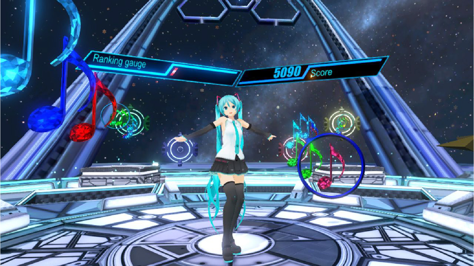 拡大画像 初音ミク Vrリズムゲームが登場 Pc向けに今春リリース予定 2 3 Game Watch