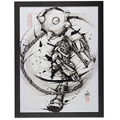 機動戦士ガンダム の雄姿を迫力ある水墨画で表現 肉筆画の抽選販売や額装パネルの販売を開始 Game Watch