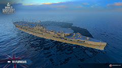 World Of Warships にイギリス空母が登場 Furious をはじめ3隻を実装しui改善やレーダーの仕様変更を実施 Game Watch