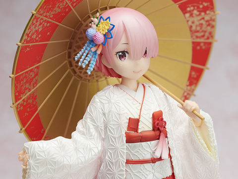 前髪から見え隠れする瞳もしっかりと表現 Re ゼロから始める異世界生活 より ラム 白無垢 1 7スケールフィギュア が発売 Game Watch