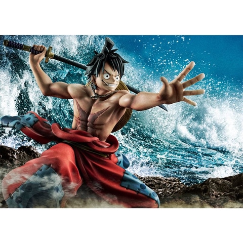 真っ赤な着物で立体化 ワンピース より ワノ国編 ルフィ太郎 のフィギュアが登場 Game Watch