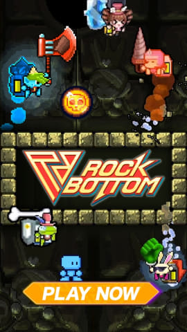 スマホ用 Rock Bottom 配信開始 簡単操作で遊べるリアルタイムアクション Game Watch