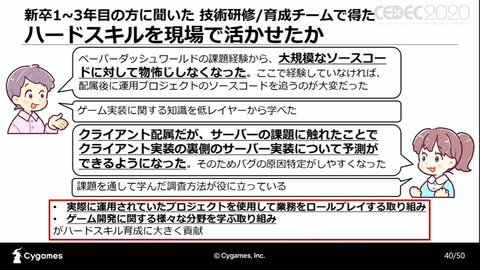 なんと新卒3年後離職率は2年連続0 Cygamesは若手エンジニアをどうやって育成しているのか Game Watch