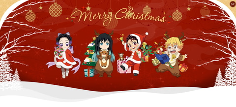 劇場版 鬼滅の刃 公式サイトにて 本日12月21日よりクリスマス仕様のキャラクター達が登場 Game Watch