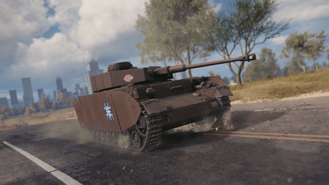 あんこうチーム のエンブレムを付けたiv号戦車h型が登場 World Of Tanks と ガルパン のコラボ決定 Game Watch