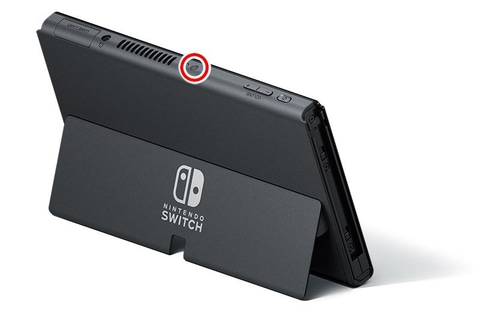 Switch（有機ELモデル）、本体上部にある丸い部分は「明るさセンサー