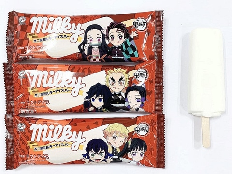 鬼滅の刃 コラボの 不二家ミルキーアイスバー が本日11月23日発売 Game Watch
