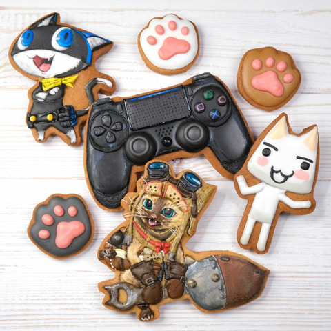 トロやアイルーの姿も 猫の日 にプレイステーションゆかりの猫キャラたちがクッキーに Game Watch