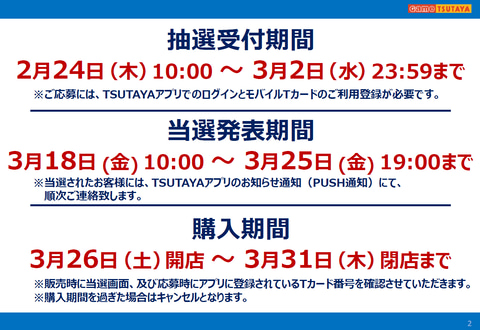 新たな転売対策実施中 Tsutayaアプリにてps5抽選販売申込受付中 Game Watch
