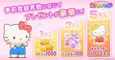 サンリオの 非対称対戦ゲーム 発表 サンリオキャラクターズ ミラクルマッチ 事前登録開始 Game Watch