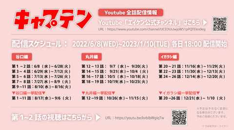 アニメ キャプテン 全話がyoutube エイケン公式チャンネル にて順次配信決定 Game Watch