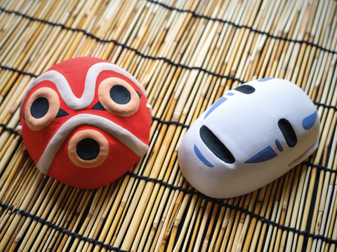 カオナシと もののけ姫 サンのミニお面 ジブリ美術館公式ecサイトで販売開始 Game Watch