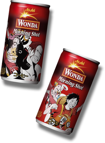 ルフィ・シャンクス・ウタのデザイン缶が登場！ 「WONDA」と「ONE