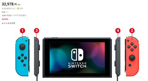 Joy-Conのカラーも選べる「Nintendo Switch Customize」の在庫が復活