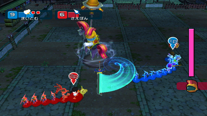 拡大画像 任天堂 Wiiウェア ラインアタックヒーローズ 3種の ラインアタック を駆使して戦うアクション