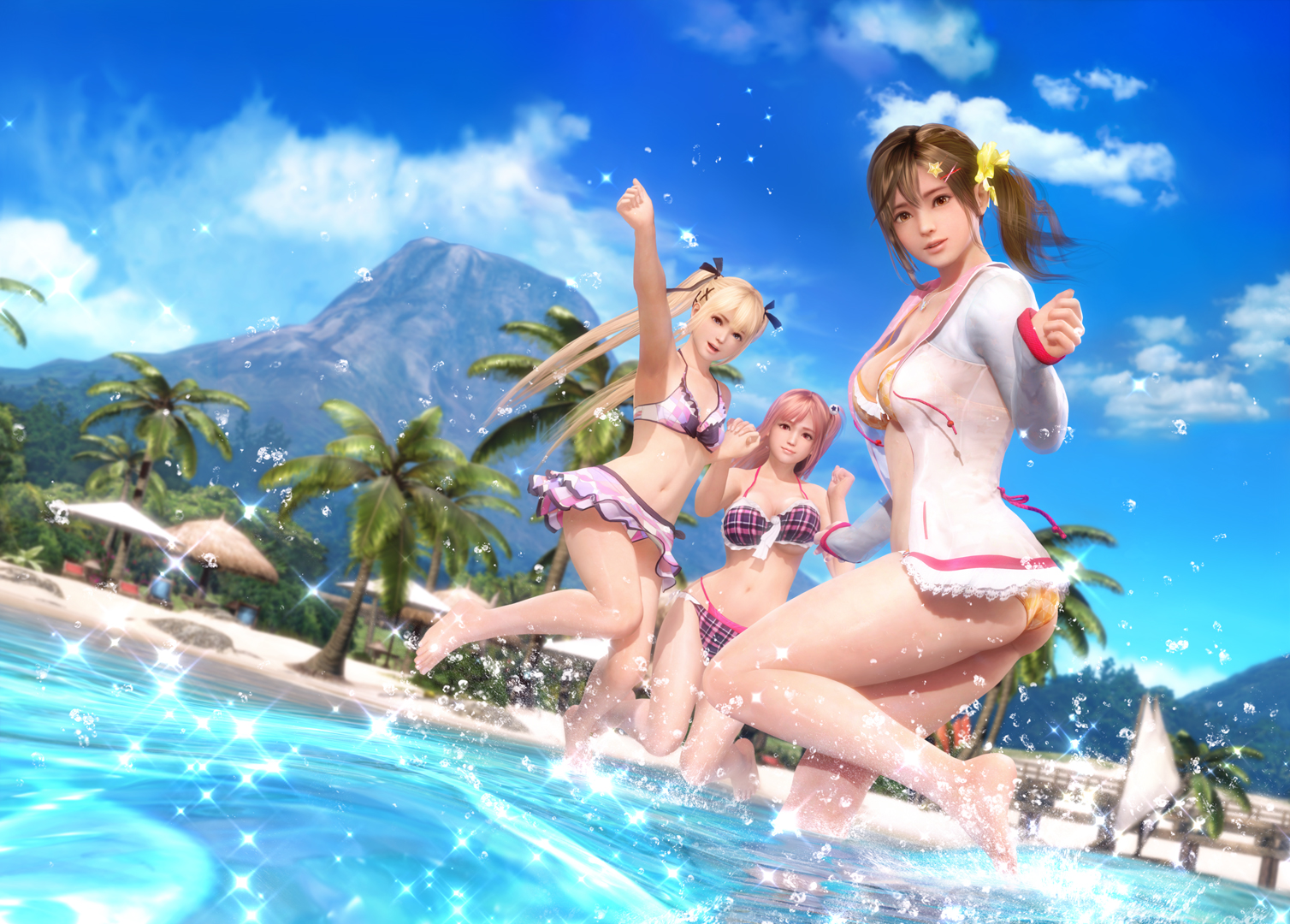 DEAD OR ALIVE Xtreme 3 Scarlet」、「マリー・ローズ」と「ほのか」の