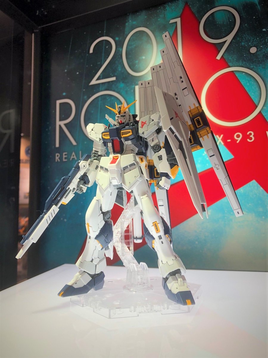 お台場 The Gundam Base Tokyoにて Rg 1 144 Rx 93 Nガンダム 展示 Game Watch