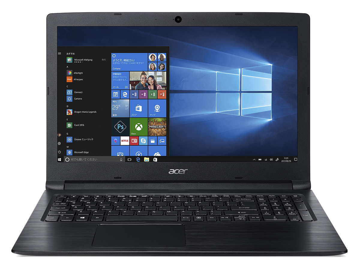 日本エイサー、SSDを搭載した15.6型ベーシックノートPCを発売決定
