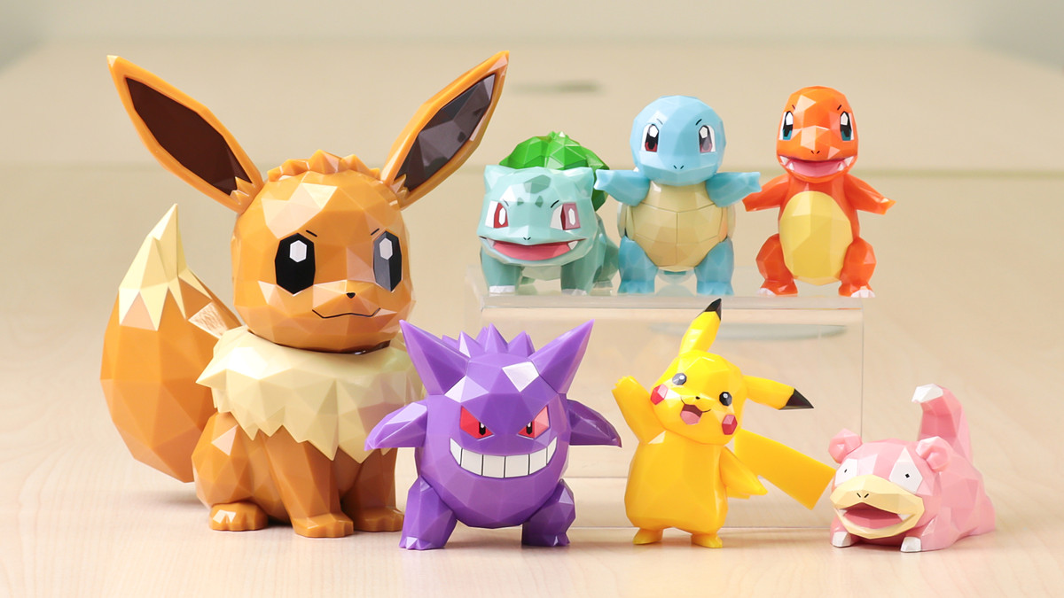 イーブイと6種のポケモン達がポリゴン風フィギュアで登場！ - GAME Watch