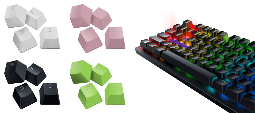 Razer、交換用キーキャップ「Razer PBT Keycap」＆冷却ジェル入りの