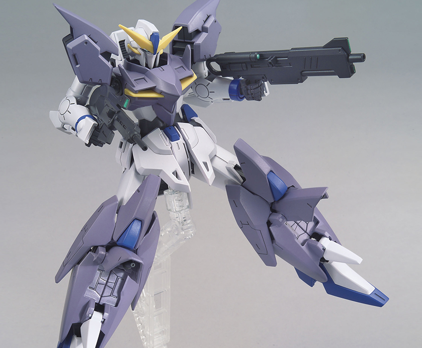 シャープなボディが特徴的な「HGBD:R 1/144 ガンダムテルティウム」が2