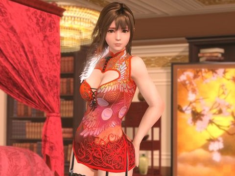 チャイナドレスもやっぱりスケスケ！ 「DOAXVV」、SSR水着「幻燈朱雀