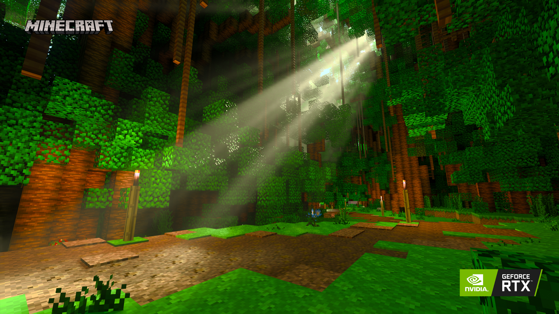 光の演出でリアルな森林浴気分も味わえる Nvidiaが Minecraft With