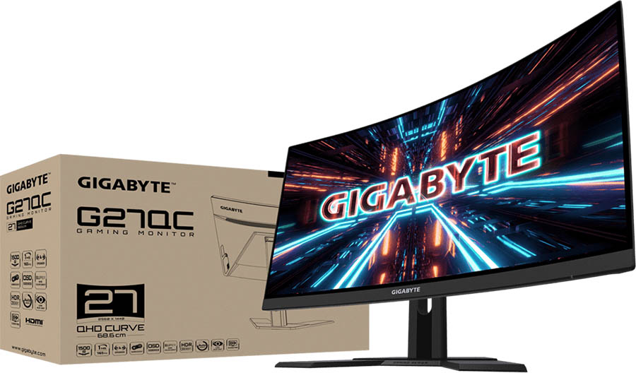 GIGABYTE、曲率1500Rの27インチ曲面モニター2種を6月下旬発売