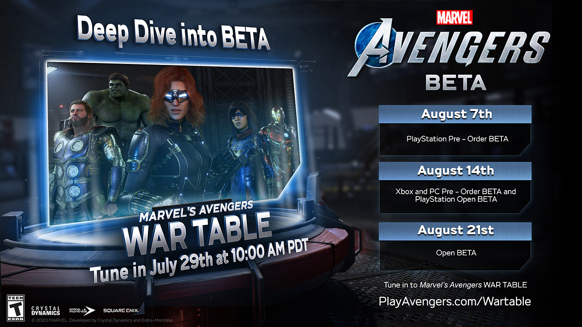 Marvel S Avengers 8月7日よりps4予約特典のbテスト開始 Game Watch