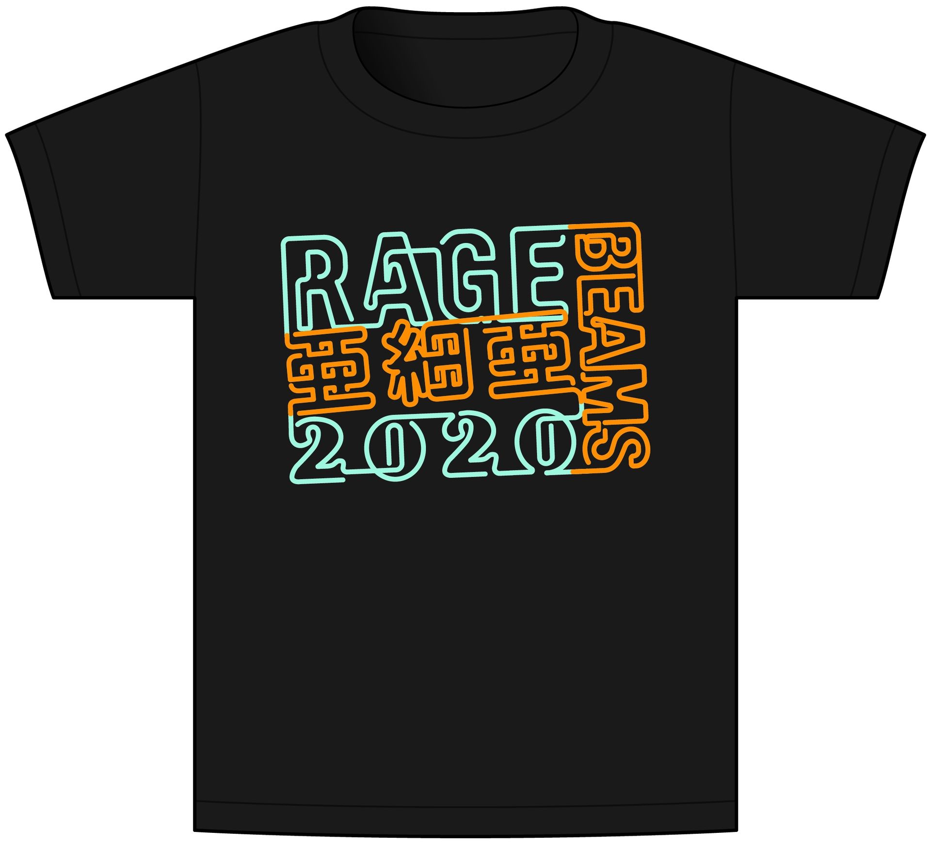 「BEAMS」デザインの「RAGE ASIA 2020」オフィシャルTシャツ