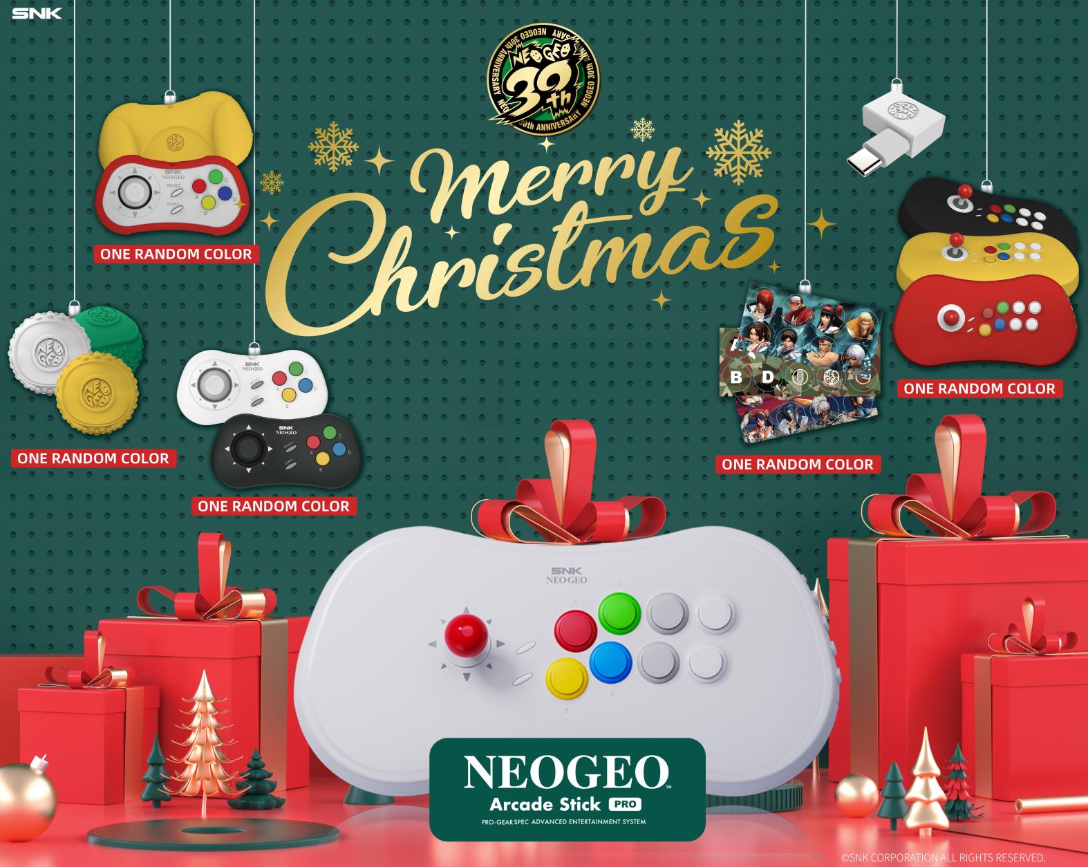 クリスマス限定パッケージに封入された Neogeo Arcade Stick Pro が近日登場 Game Watch