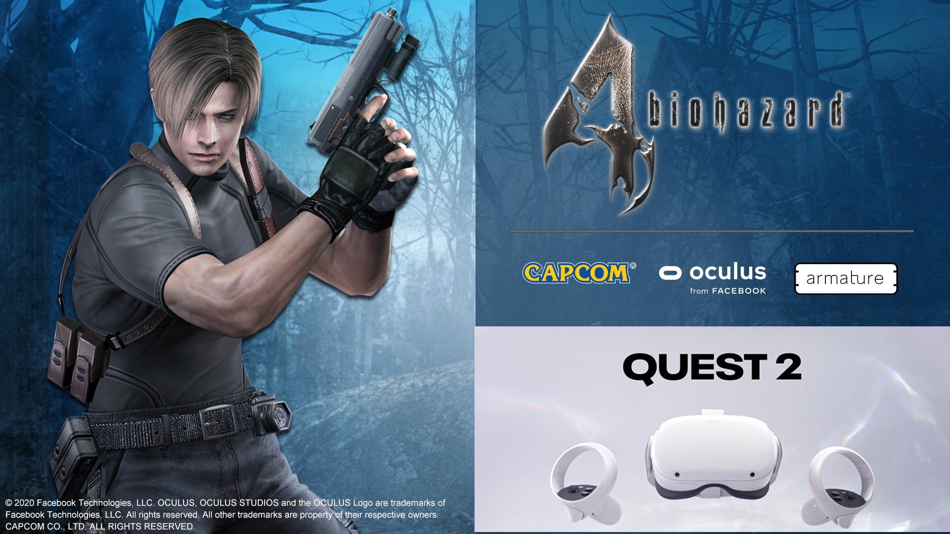 Vr版 バイオハザード4 Oculus Quest 2向けに21年後半登場 Game Watch