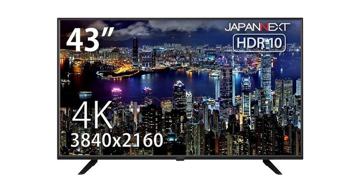 【美品】43型 液晶ディスプレイ　JN-VT4300UHDR 4K 43型HDR対応4K液晶モニター「JN-VT4300UHDR」がJAPANNEXTより発売