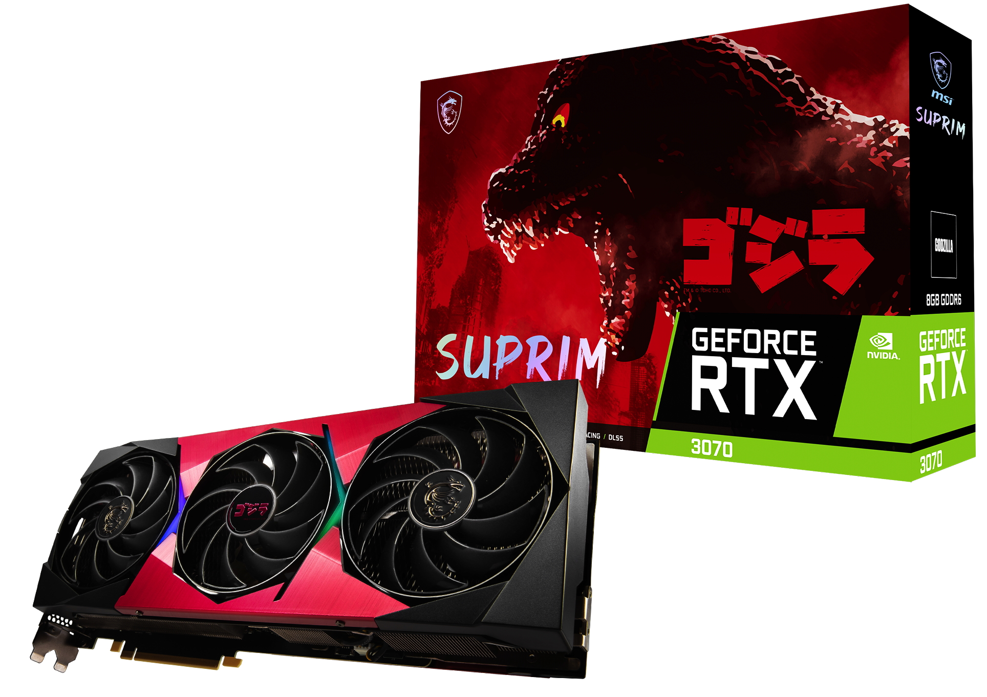 MSI、「ゴジラ」コラボのGeForce RTX 3070搭載ビデオカードを発表