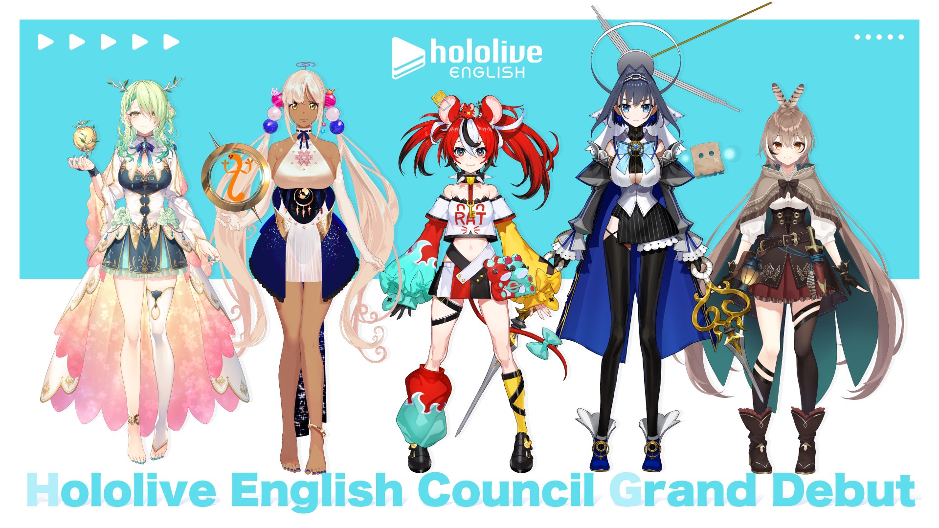 Hololive English -議会-」本日始動！ 新VTuber5人が発表 - GAME Watch