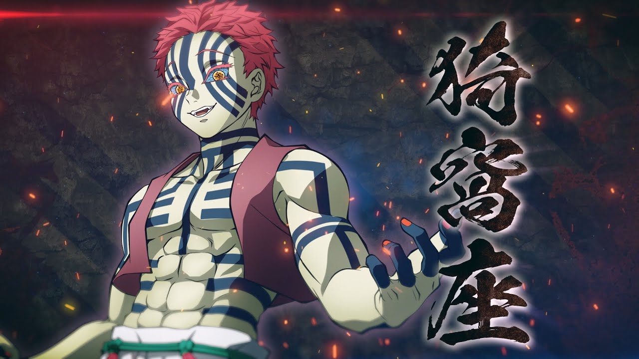 鬼滅の刃　猗窩座　ヒノカミ血風譚2　上位入賞クリスタルトロフィー 術式展開のシーンも！ 「鬼滅の刃 ヒノカミ血風譚」より猗窩座＆累の