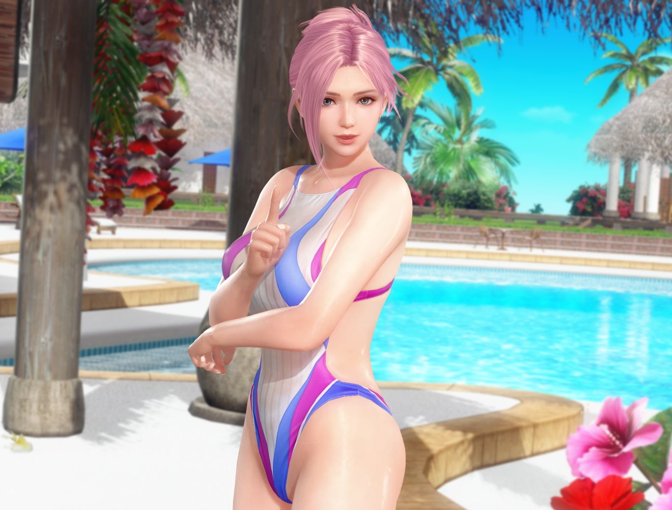 ディヴァインクロス たわわな水着のつくし たわわな水着の陽佳