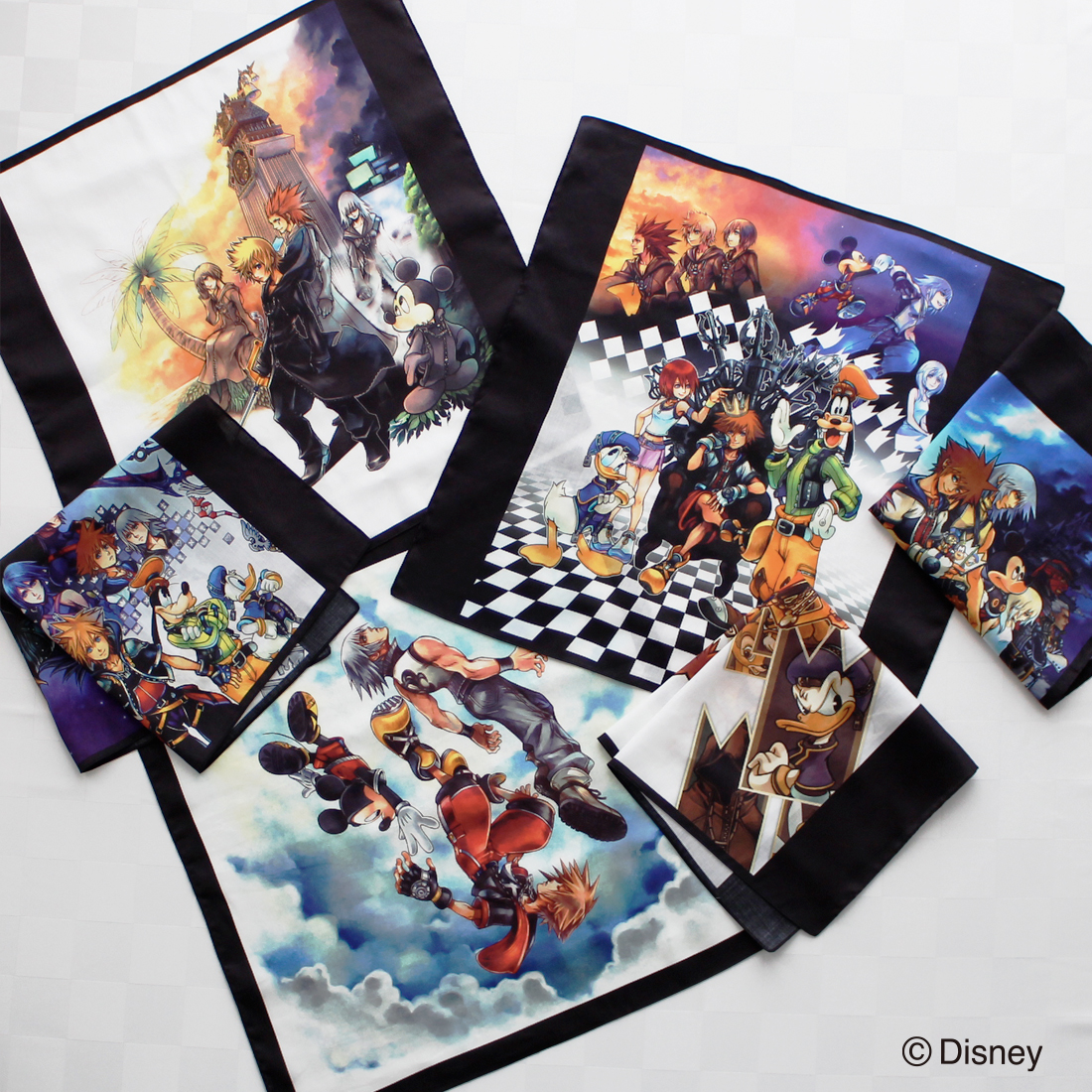 キングダム ハーツ」シリーズのハンカチ＆マイクロファイバーハンカチ