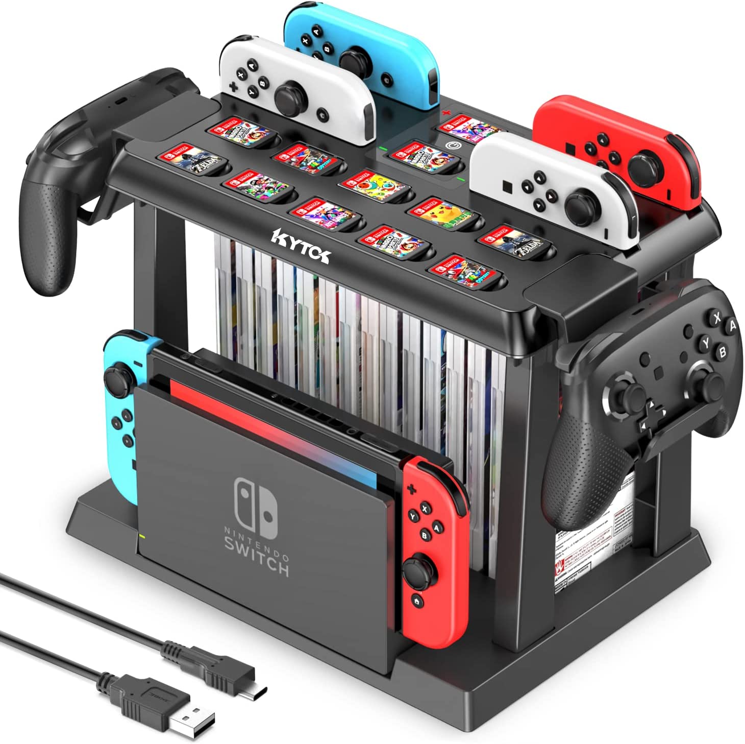 最終値下げ］任天堂Switch本体セット一式、カセット、Joy-Con、ケース-