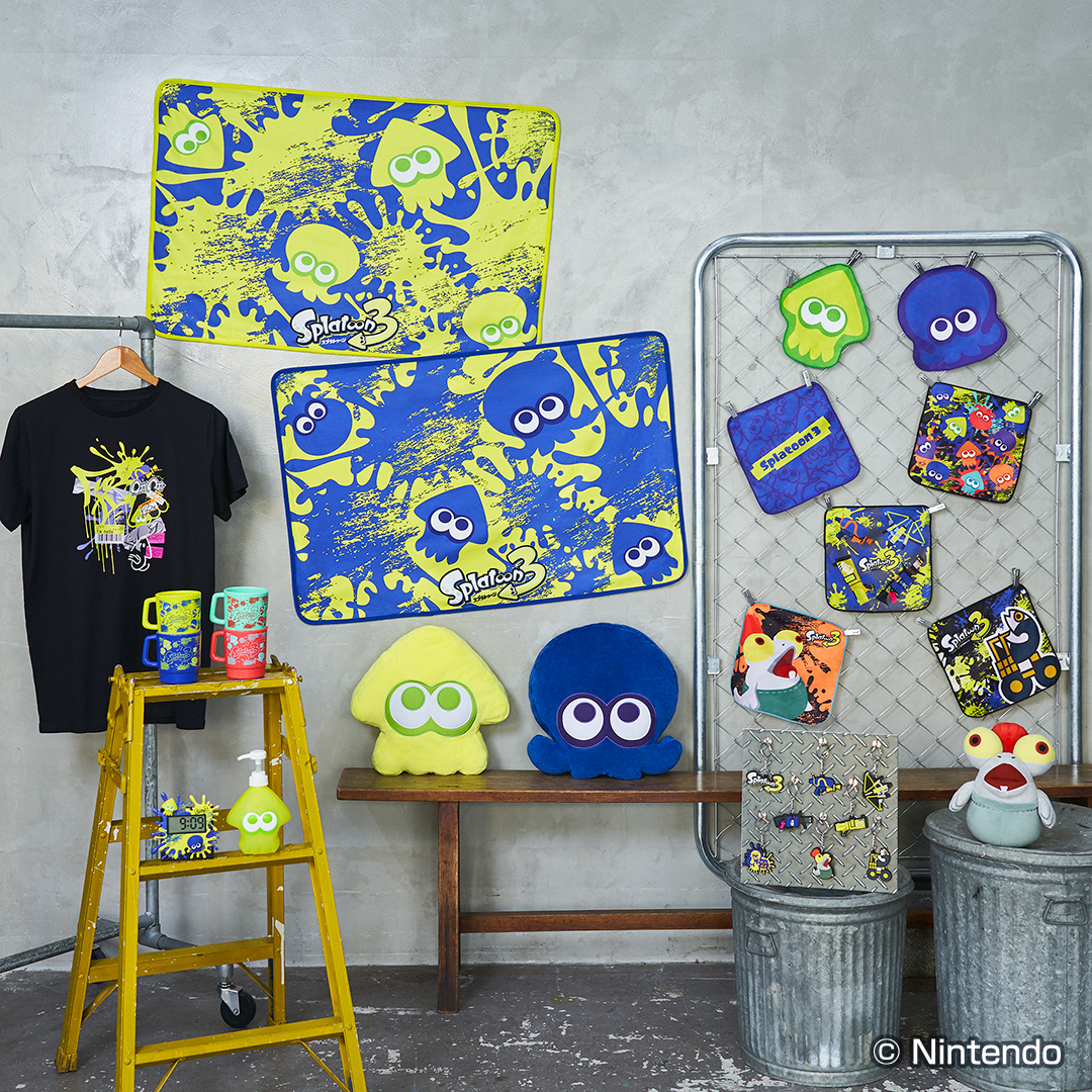 一番くじ スプラトゥーン3 本日発売 イカ タコブランケット付きクッションなどがラインナップ Game Watch