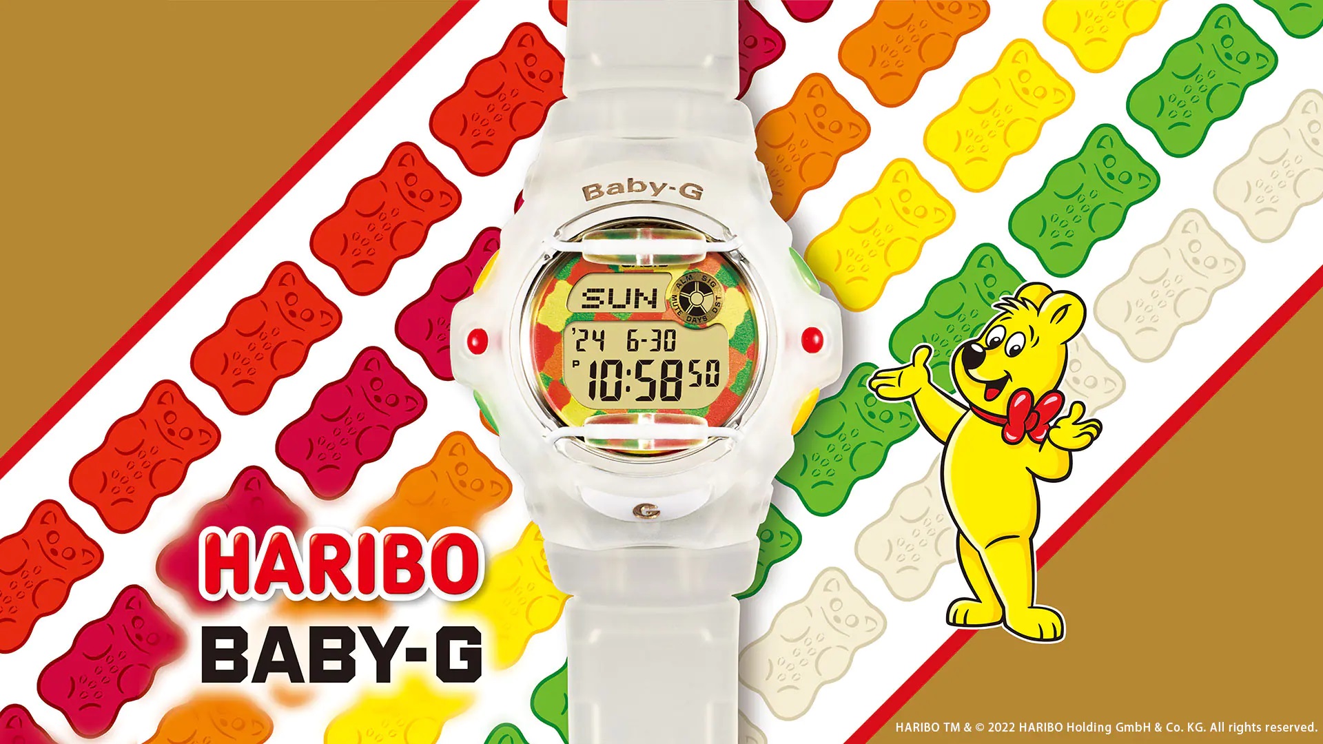 カシオの「BABY-G」と「HARIBO」がコラボ！ オリジナルデザインの時計