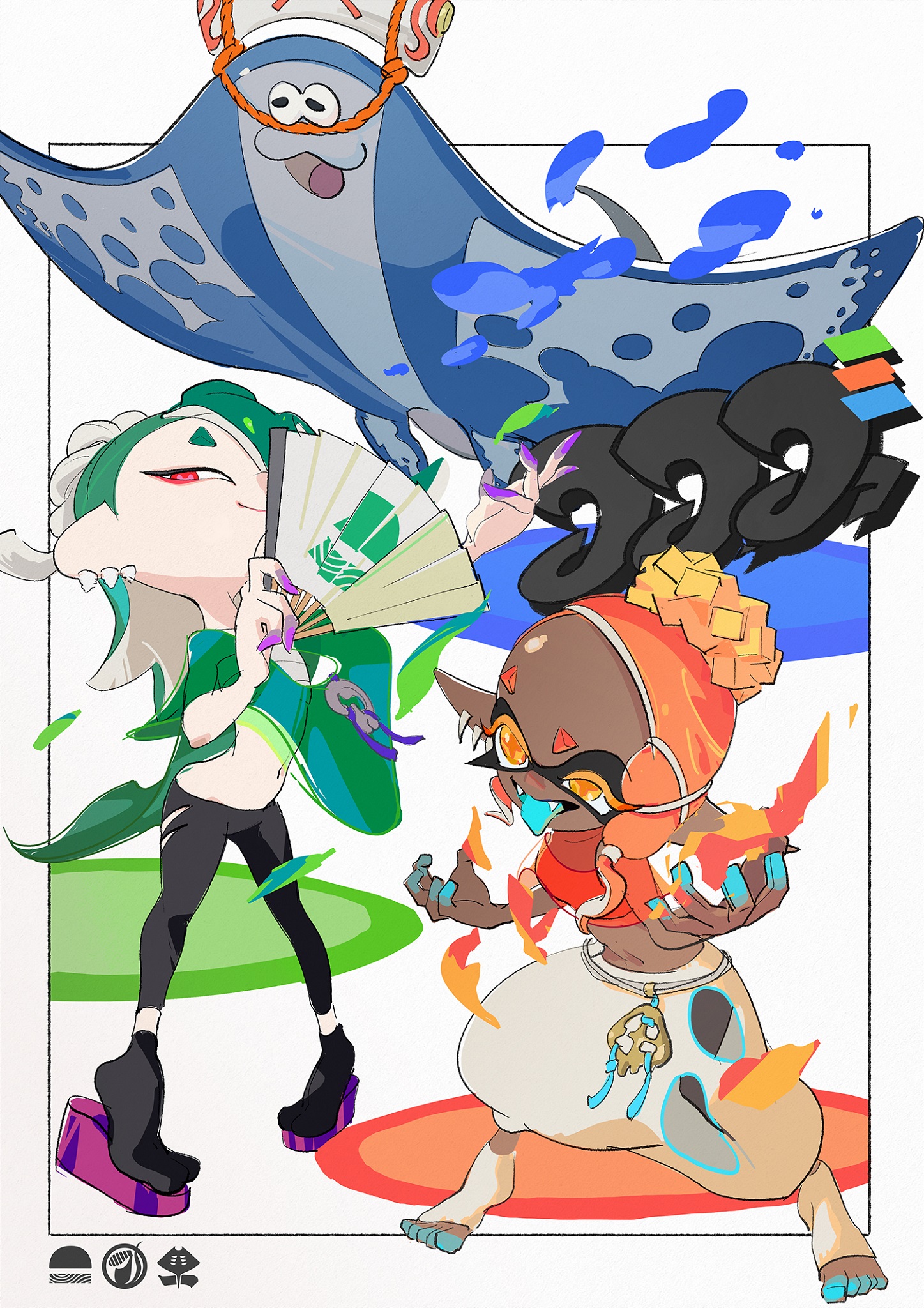 Tシャツ スプラトゥーン×ポケモン Splatoon×Pokmon ホノオ S ホゲータ