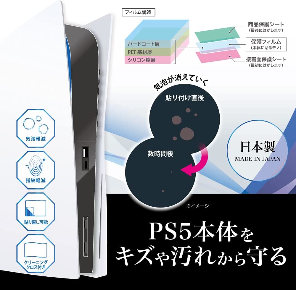 ps5 ディスクドライブ　新品　保護フィルム付き