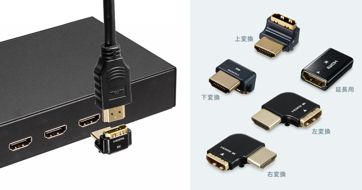  HDMIコネクタをミニHDMIコネクタに変換する HDMI変換アダプタ