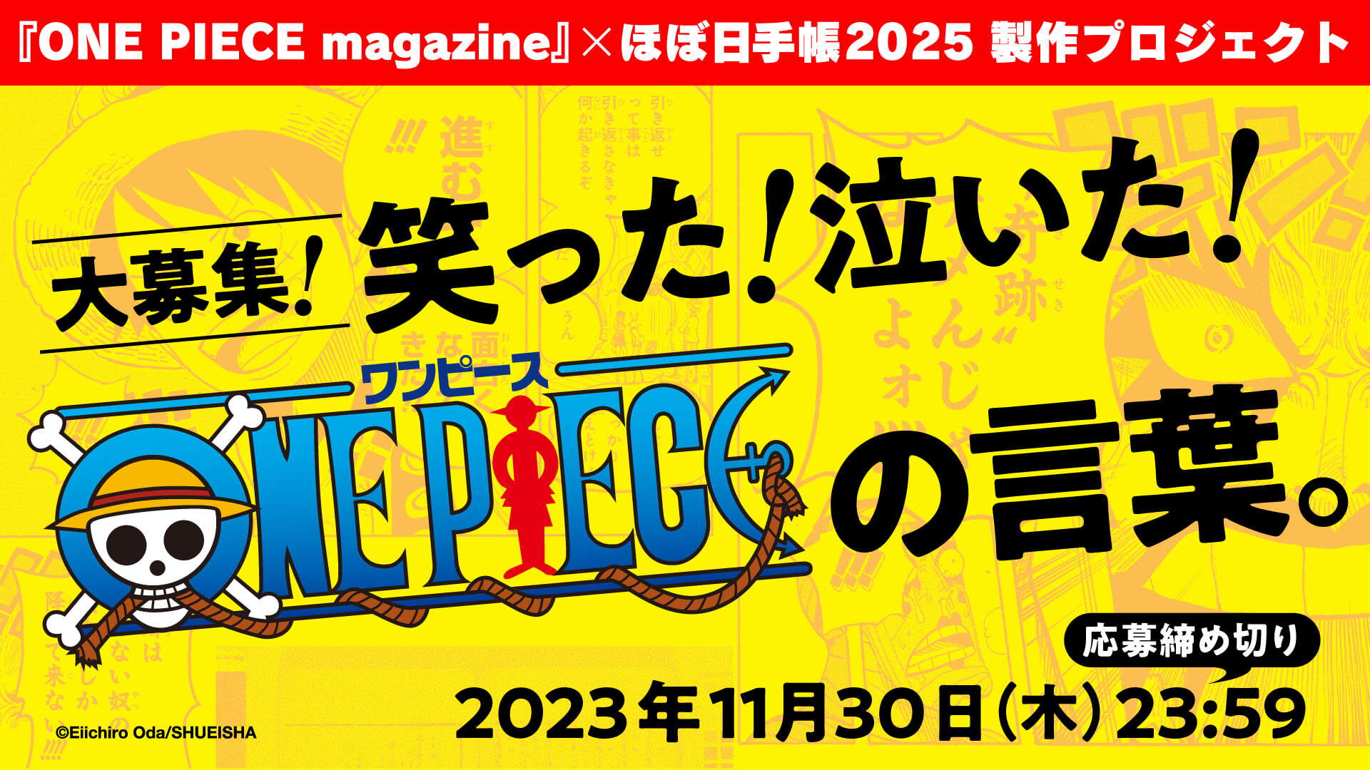 ほぼ日、「ONE PIECE magazine」コラボ手帳2025版の製作・発売を決定