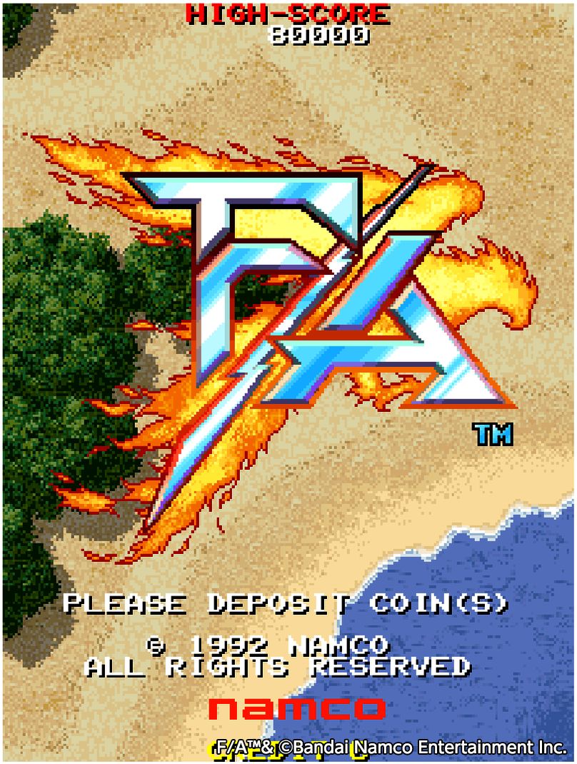 ナムコのSTG「F/A」がアーケードアーカイブス10周年記念タイトル