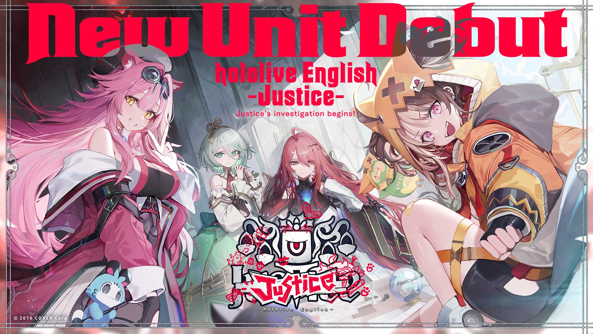 ホロライブEnglish」新ユニット「hololive English -Justice-」が6月22日12時にデビュー決定 - GAME Watch